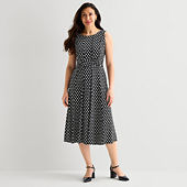 slim fit dress slacks Lexi Short Sleeve Fit & Flare Midi Dress – Marine Layer main image 1