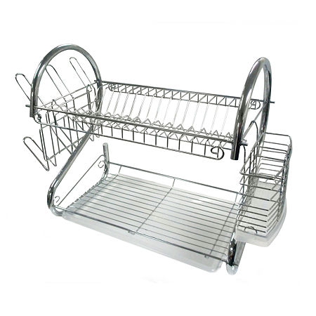 Better Chef 16-Inch Chrome Dish Rack, One Size, Silver