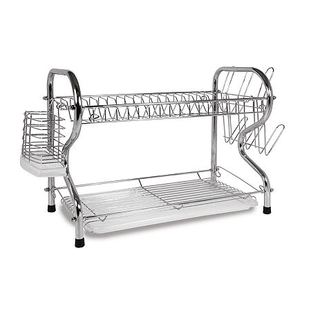 Better Chef 16-inch 2 Level Dish Rack, One Size, Silver