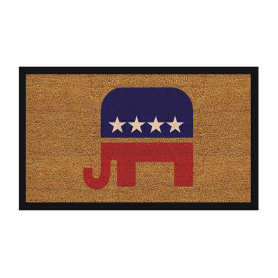 Calloway Mills Elephant Outdoor Rectangular Doormat