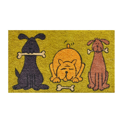 Calloway Mills Doggie Fun Outdoor Rectangular Doormat, Color Multi