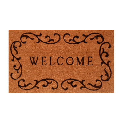 Calloway Mills Welcome Curlicue Outdoor Rectangular Doormat