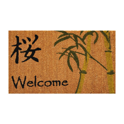 Calloway Mills Asian Outdoor Rectangular Doormat, Color Multi