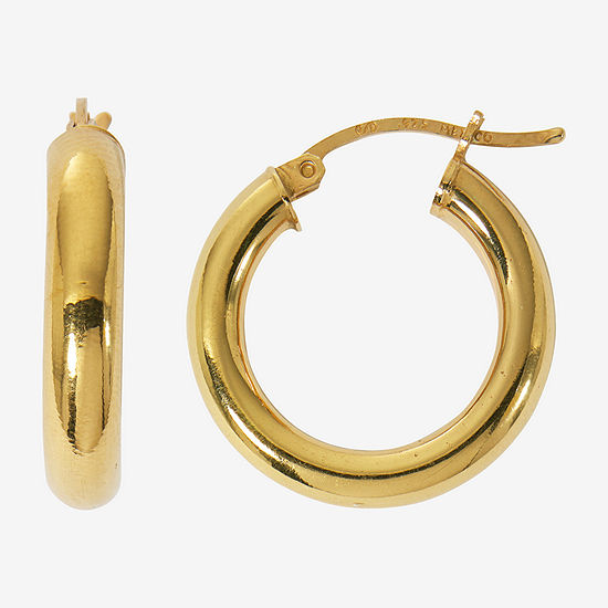 24K Gold Over Silver 24mm Hoop Earrings