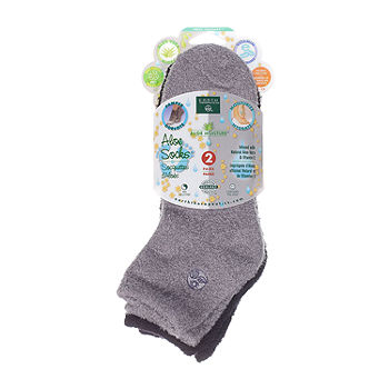 Earth Therapeutics Alovera Socks 2 Pack-Grey&Black, Color: Generic