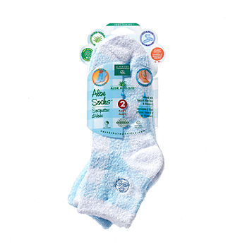 Earth Therapeutics Alovera Socks 2 Pack-Grey&Black, Color: Generic Scent 1  - JCPenney