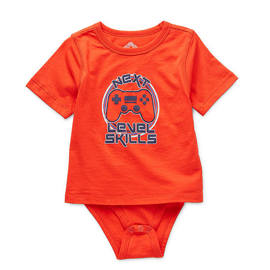 Thereabouts Toddler Boys Crew Neck Short Sleeve Adaptive Bodysuit