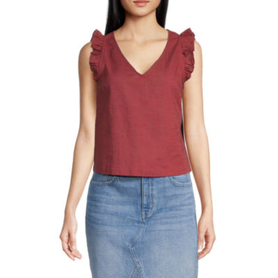 a.n.a Womens V Neck Sleeveless Tank Top JCPenney