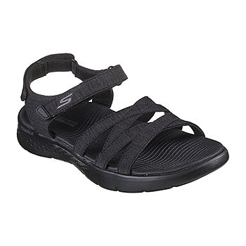 fiber Stille og rolig religion Skechers Womens Go Walk Flex Sunshine Strap Sandals, Color: Black - JCPenney