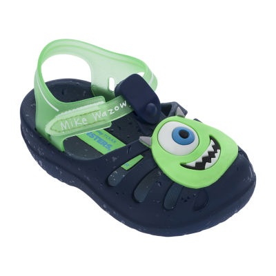 Monsters Inc Toddler Boys Monsters Inc. Toddler Jelly Sandal Adjustable Strap Flat Sandals