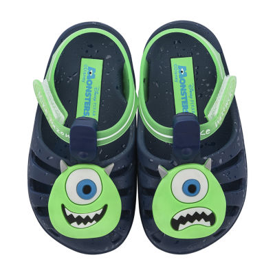 Monsters Inc Toddler Boys Monsters Inc. Toddler Jelly Sandal Adjustable Strap Flat Sandals