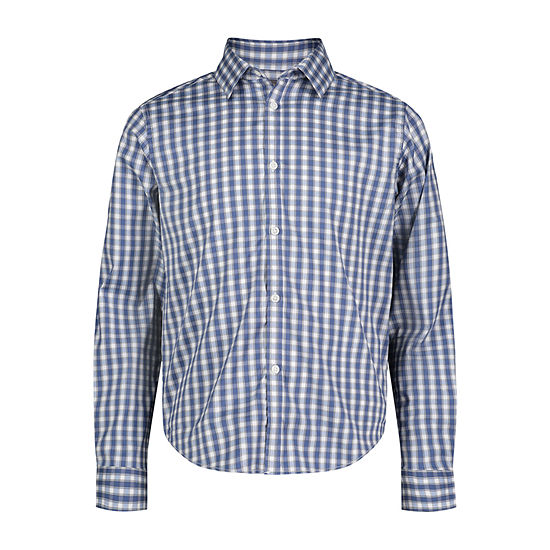 Van Heusen Boys Long Sleeve Button-Down Shirt, Color: Bel Air Blue ...