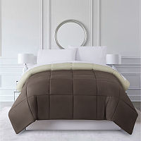 Home Expressions Ultra Soft Down Alternative Reversible Comforter, One Size, Brown