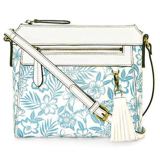 St. John's Bay Quincy Crossbody Bag, Color: Chambray Floral - JCPenney