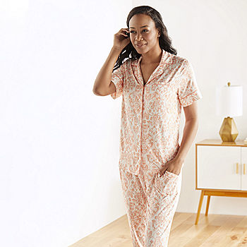 Cyber&Monday Deals Dyegold Women's Capri Pajama Set Short Sleeve