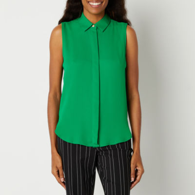 sleeveless button down shirt