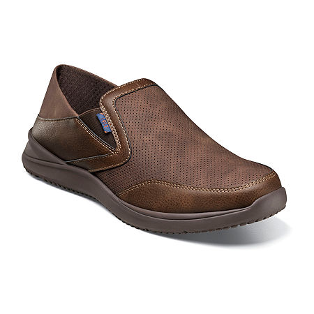 Nunn Bush Conway Mens Moc Closed Toe Slip-On Shoe, 11 Medium, Brown