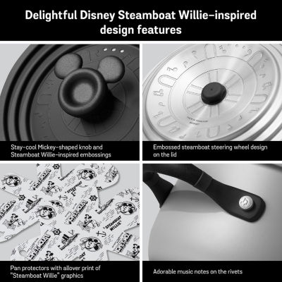 Disney 100 Steamboat Willie Edition 4-pc. Essential Cookware Set