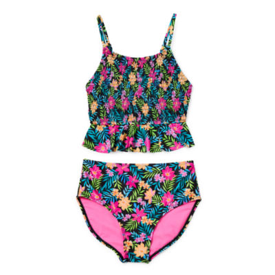 Thereabouts Little & Big Girls Floral Tankini Set
