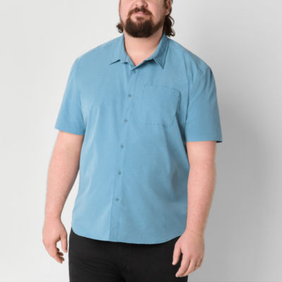 Stylus Big and Tall Mens Regular Fit Short Sleeve Button-Down Shirt -  JCPenney