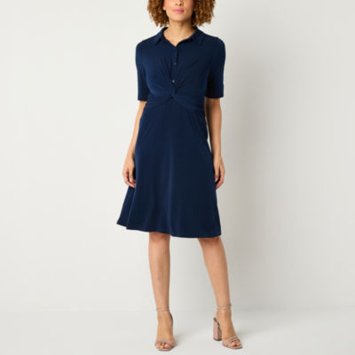 Memoriesea Women's A-Line Dress With Pockets - Short Sleeve Casual Party Work Dress