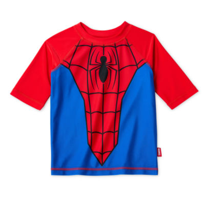Disney Collection Little & Big Boys Marvel Spiderman Rash Guard
