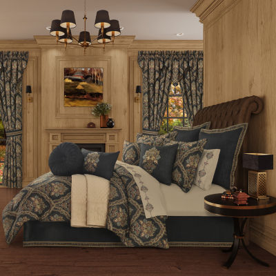 Queen Street Maria 4-pc. Damask + Scroll Midweight Comforter Set