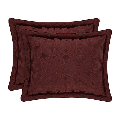 Queen Street Le Grande Maroon 4-pc. Jacquard Midweight Comforter Set