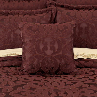 Queen Street Le Grande Maroon Square Throw Pillow
