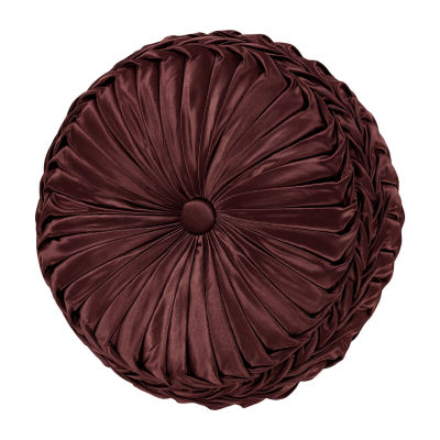 Queen Street Le Grande Maroon Round Throw Pillows