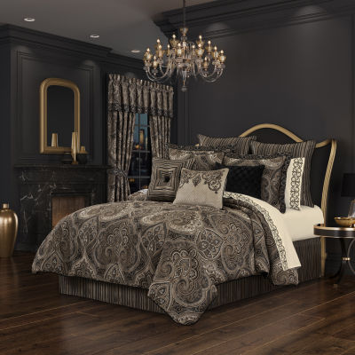 Queen Street Camina 4-pc. Damask + Scroll Midweight Comforter Set