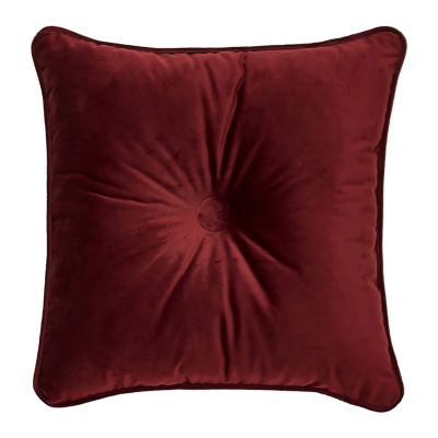 Five Queens Court Bordeaux Square Throw Pillow