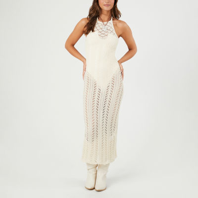 Forever 21 Juniors Crochet Sleeveless Midi Maxi Dress