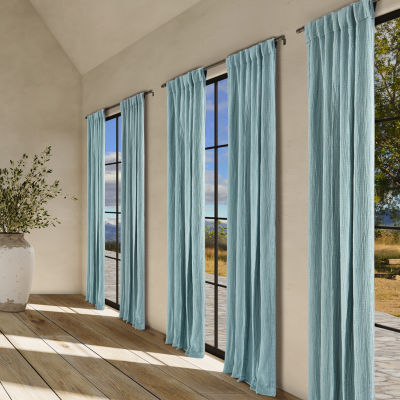 Queen Street Seacove Rod Pocket Light-Filtering Single Curtain Panels