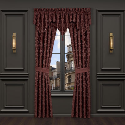 Queen Street Le Grande Maroon Rod Pocket Ascot Valances
