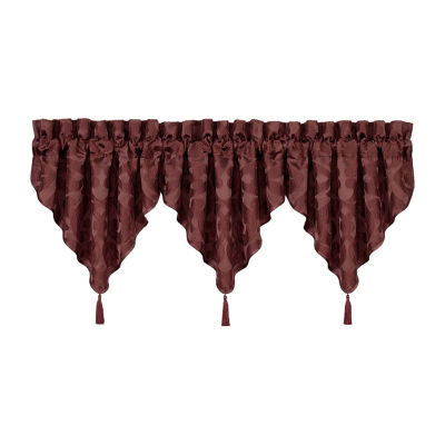 Queen Street Le Grande Maroon Rod Pocket Ascot Valance