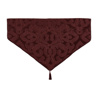 Queen Street Le Grande Maroon Rod Pocket Ascot Valance