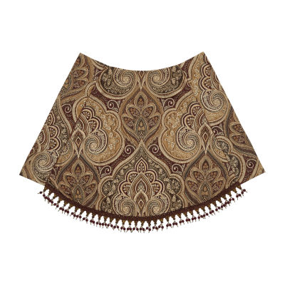 Five Queens Court Bordeaux Rod Pocket Waterfall Valances