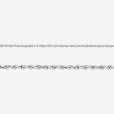 Womens Pure Silver Over Brass 2-pc. Necklace Set