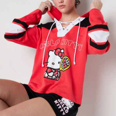 Womens Juniors Long Sleeve Hello Kitty Jersey