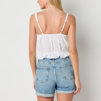 Arizona Womens Juniors Square Neck Sleeveless Tank Top