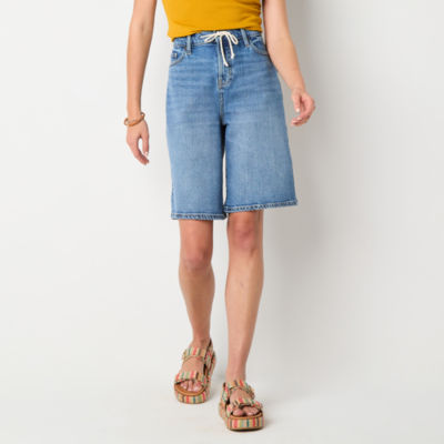 a.n.a Soft Drape Womens Low Rise Denim Short