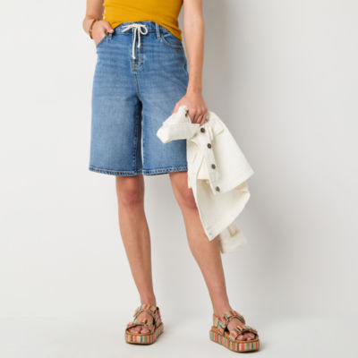 a.n.a Soft Drape Womens Low Rise Denim Short