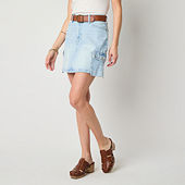 a.n.a Womens High Rise Stretch Fabric Denim Skirt