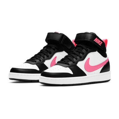 Nike Court Borough Mid Big Kid Girls Sneakers, Color: White
