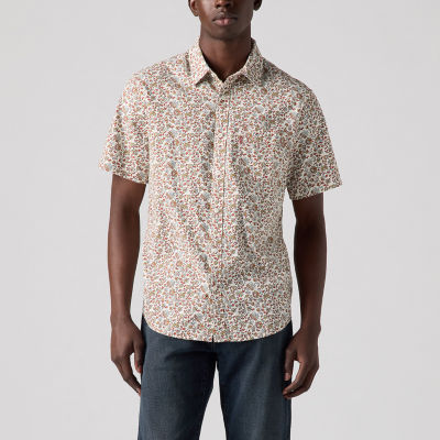 Levi's Mens Regular Fit Short Sleeve Button-Down Shirt
