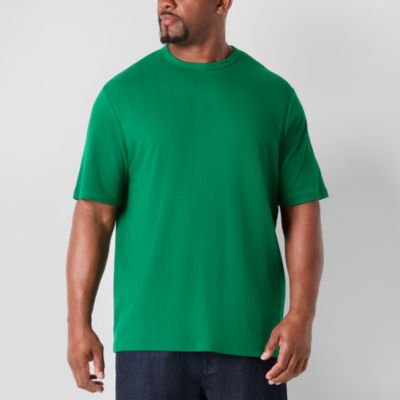 Shaquille O'Neal XLG Big and Tall Ribbed Mens Crew Neck Short Sleeve T-Shirt