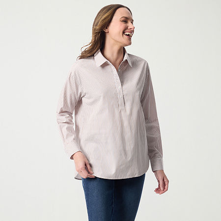 Gloria Vanderbilt Womens Long Sleeve Dress Shirt