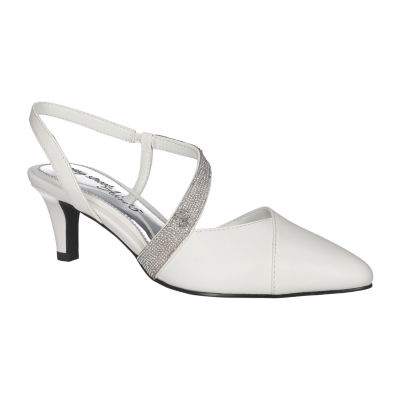 Easy Street Emerald Womens Round Closed Toe Stiletto Heel Pumps