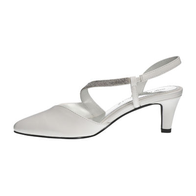 Easy Street Emerald Womens Round Closed Toe Stiletto Heel Pumps